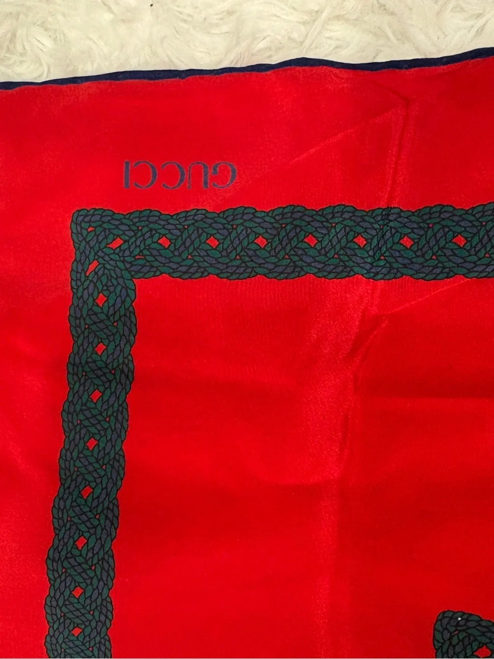 Gucci red silk